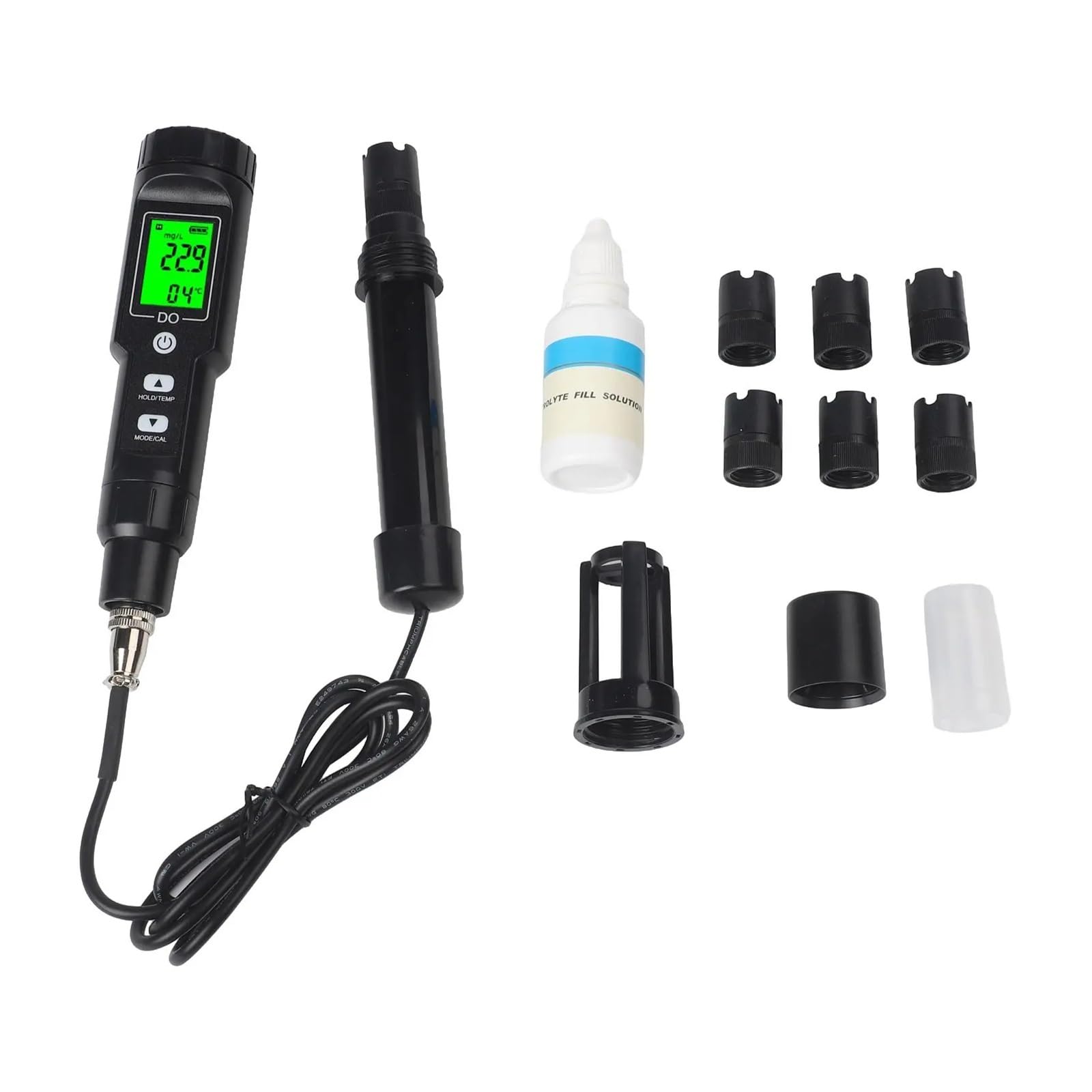 Misuratore di ossigeno e tester 'acqua for acquario, analizzatore accurato della temperatura 'acqua, strumento compatto for analisi 'acqua all'aperto for spa, acquario e laghetto