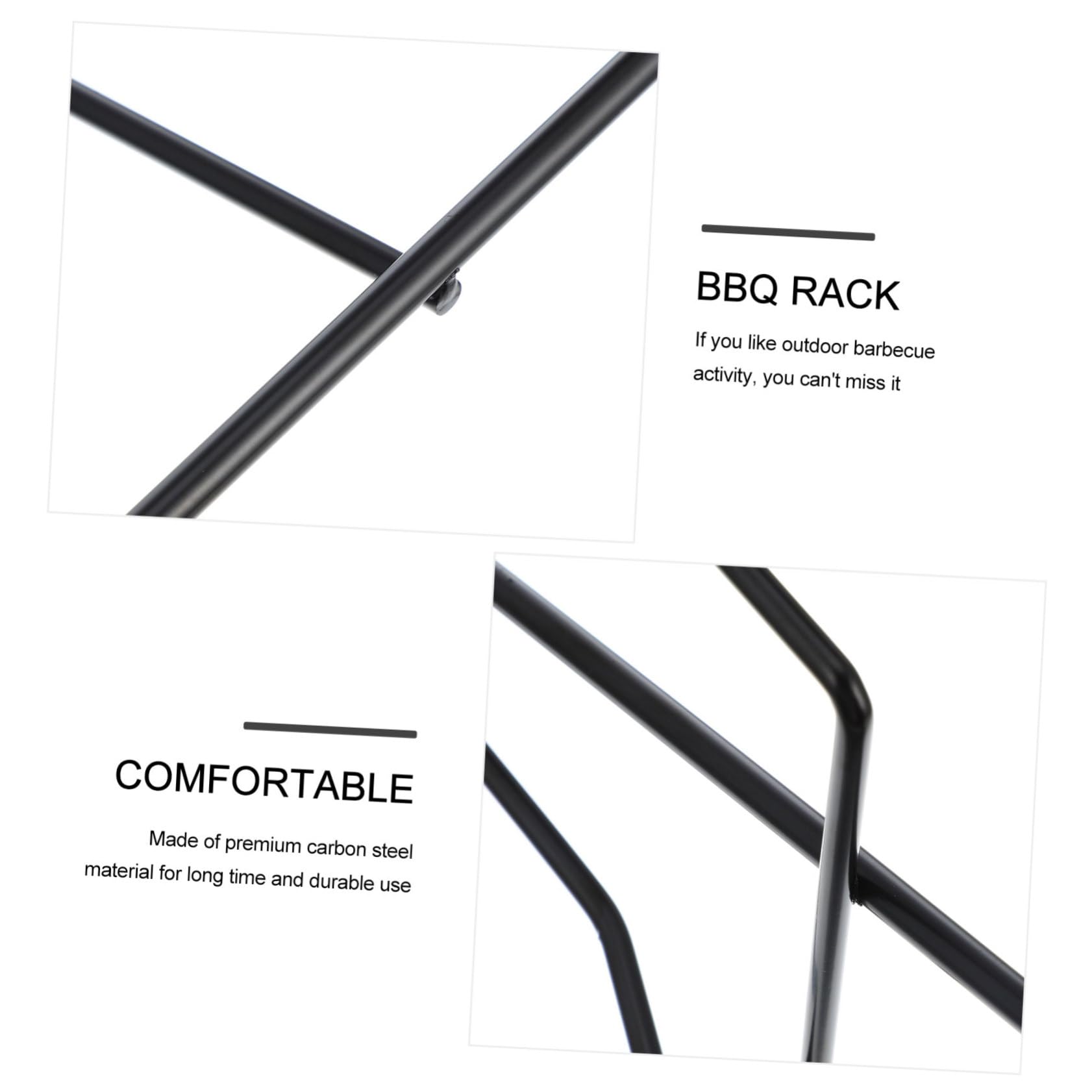 Yardwe 1pezzi Barbecue da Esterno Supporto per Grill Pratico Realizzato in Acciaio al Carbonio Resistente e Sicuro per Uso Prolungato