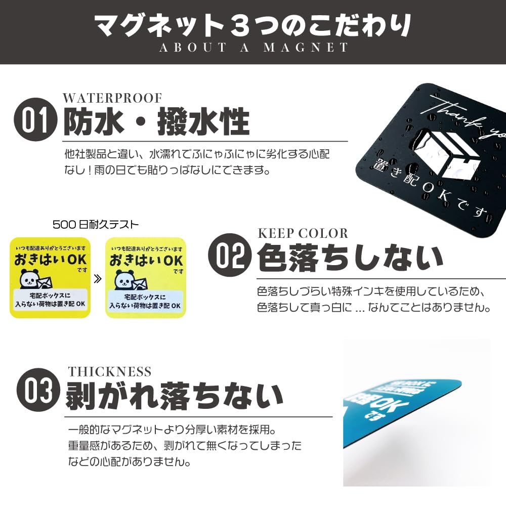 Amazon | 太美工芸 置き配 ガスメーター マグネット (ネイビー