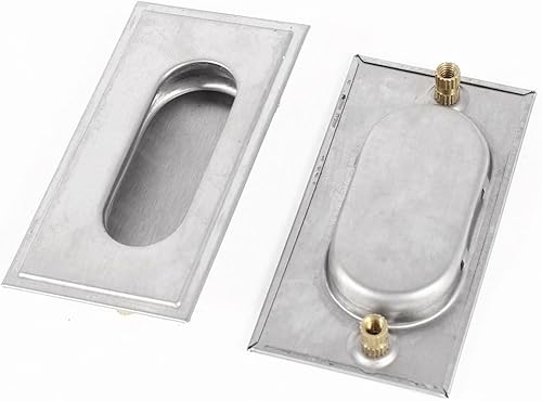 Miniatura 1 de IIVVERR 2 piezas Cajón Rectángulo Tipo de Descarga, Manija Oculta, Tono Plateado, 3.150inx1.575in (2 Unidades, Cajón, Cajón, Rectángulo, Tipo de