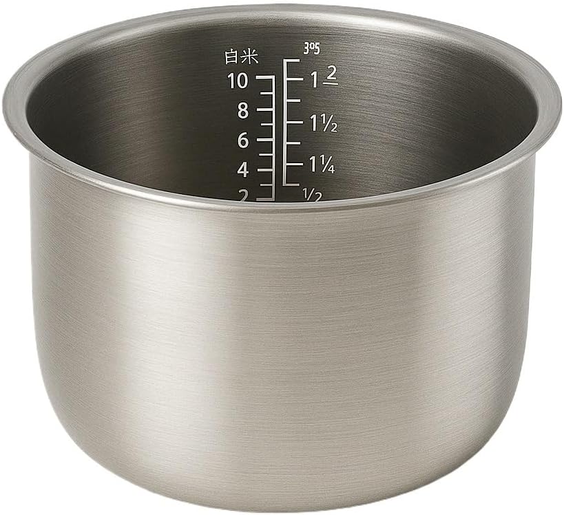 Stainless Steel Rice Cooker Compatible For Zojirushi B334 /B335 Replacement Pot Accessories For Rice Cookers, Universal 316 Zero Coating Pot Liner Pot Liner Kitchen Tools Rice Cooker Parts Kitchenware
