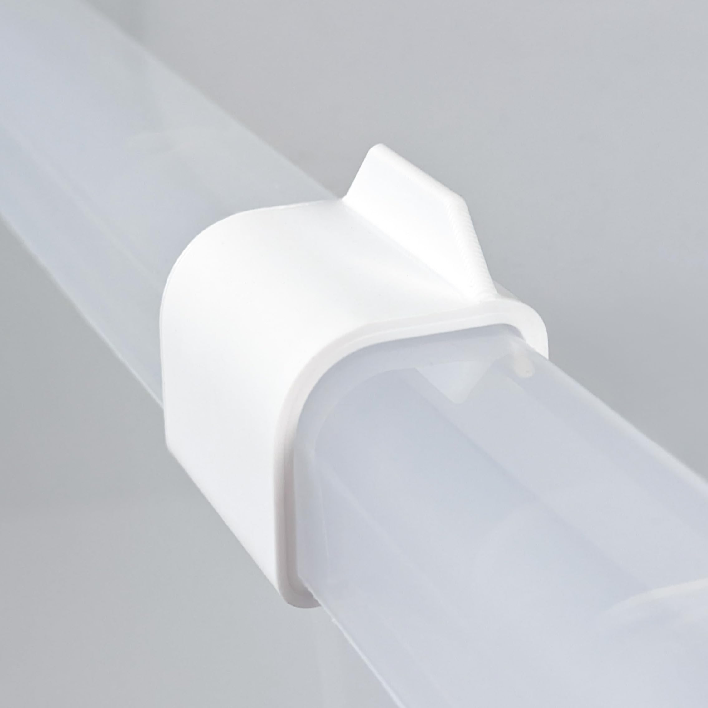 Clip di chiusura per scatole IKEA Samla, compatibili con IKEA Samla | 12 pz. | per 45L, 65L | con naso per aprire facilmente | impilabili | bianco