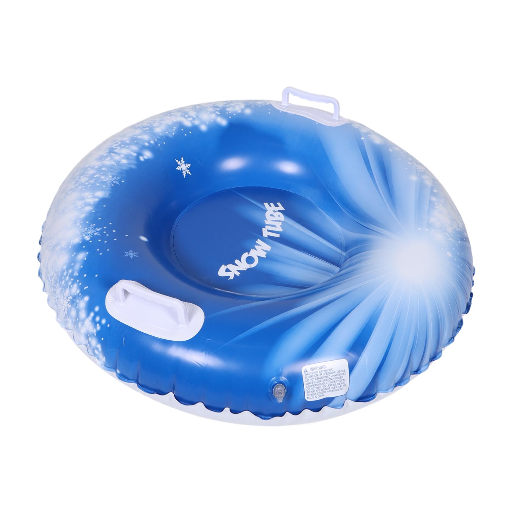 GOOHOCHY Heavy Duty Inflatable Ski Ring PVC Sled for Winter Outdoor Toddlers Snow Tubing Tubes Comfortable Design