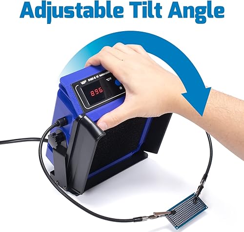 Miniatura 5 de WEP 948DQ-III Extractor de humos de doble filtrado con estación de soldador de 110 W, absorbente de humo de soldadura 2 en 1, con control PID, ,