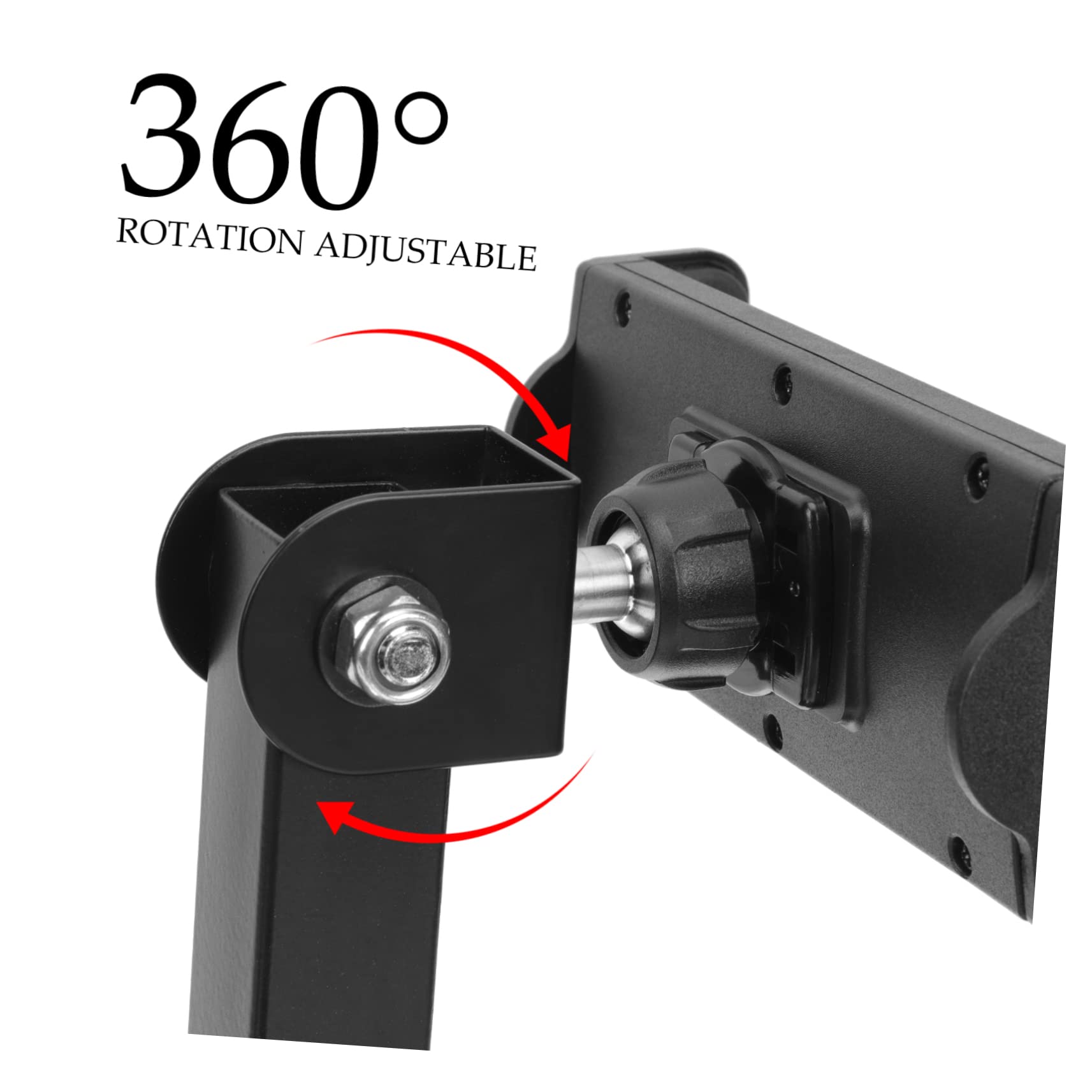 Gatuida Supporto da Parete per Telefono e Webcam Regolabile Nero | Braccio Articolato 360°, Lega di Alluminio, Clip Robusta per Tavoli e Cucine