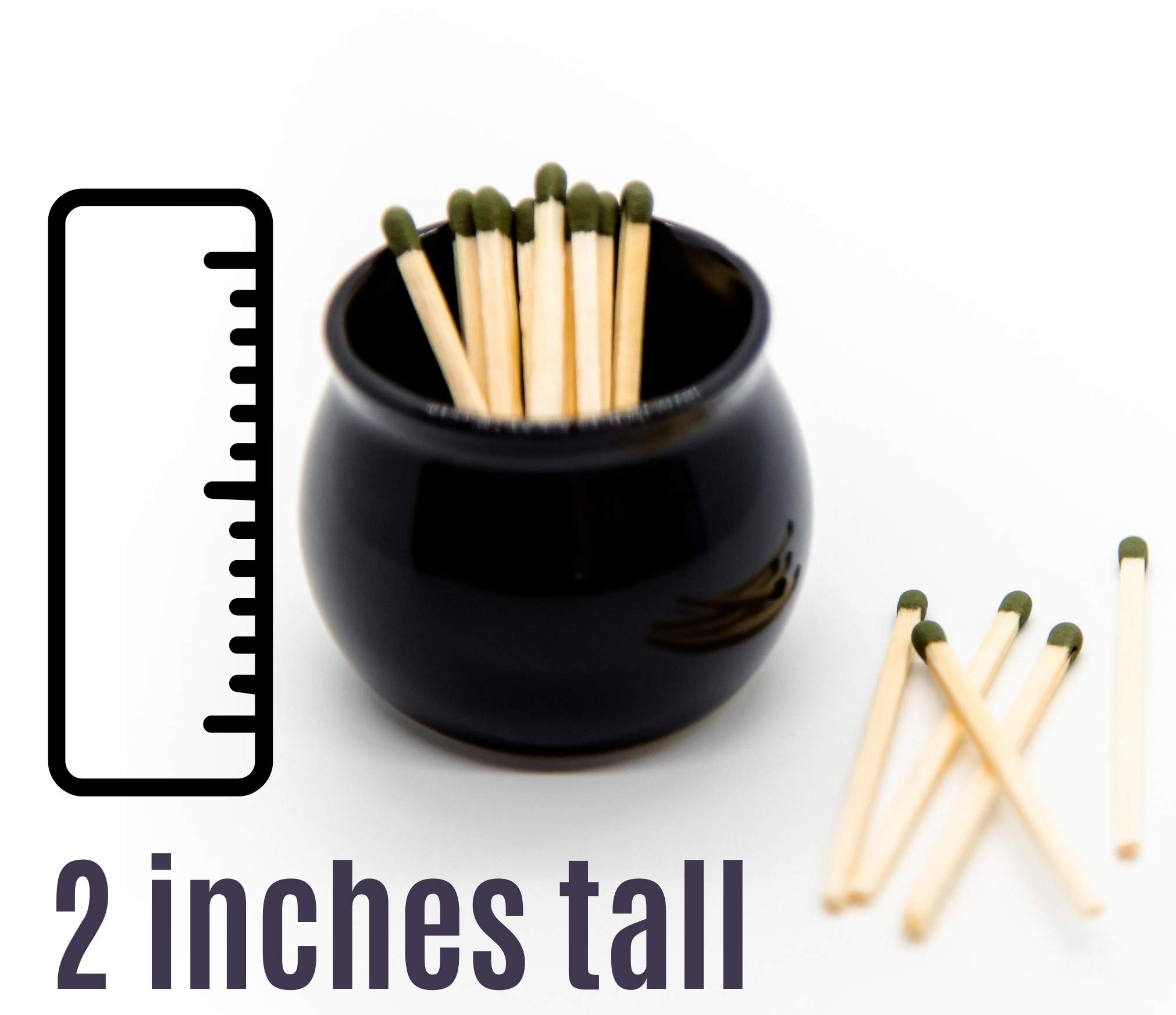 Buy V JANE DESIGN Ceramic Match Striker, Black Matchstick Holder with