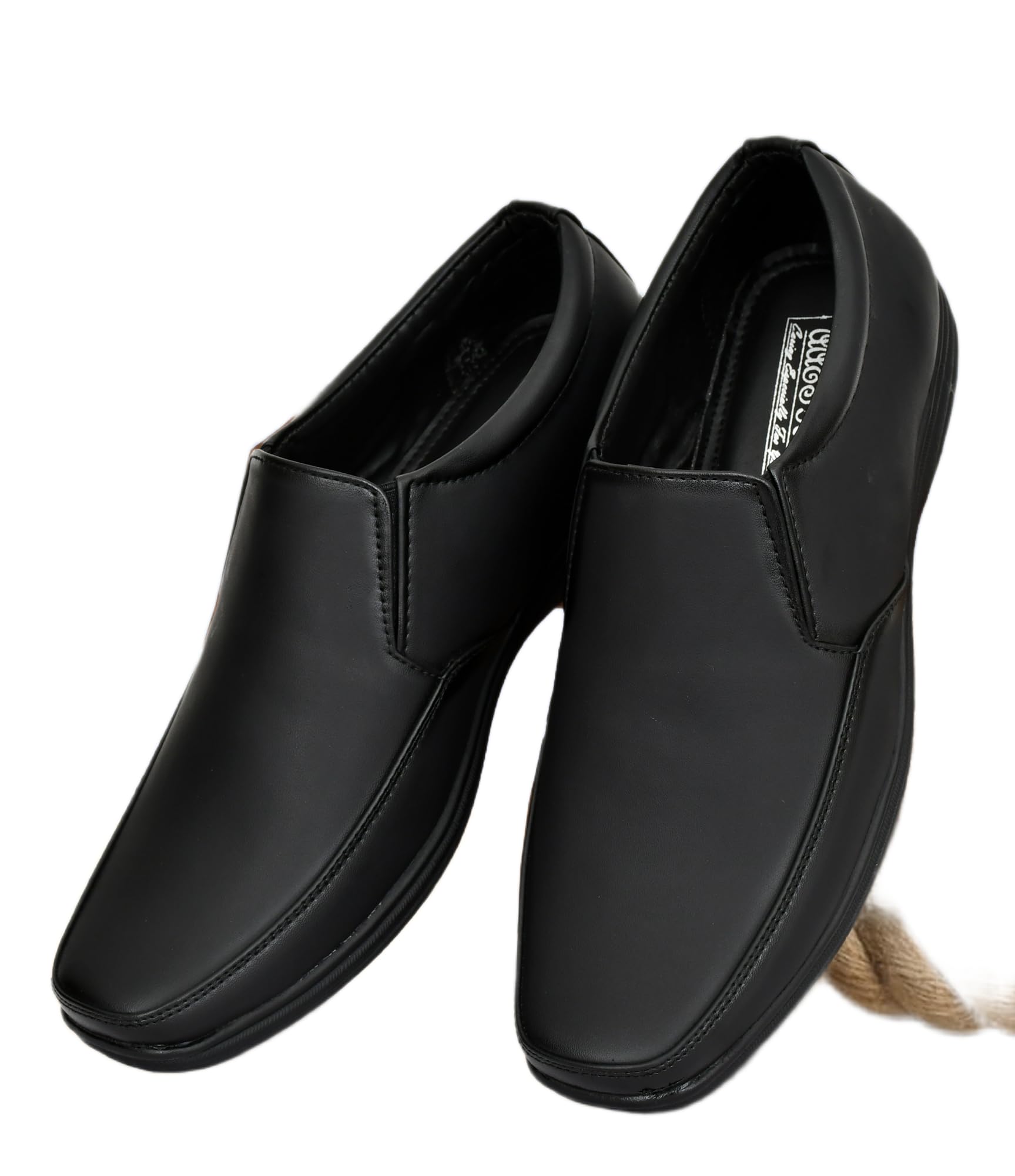 Men’s Faux Leather Formal Shoes | Stylish Slip-On Office Wear Shoes for Men | Comfortable Lightweight Business Footwear | Synthetic Leather Dress Shoe for Festival & Daily Use-image-45
