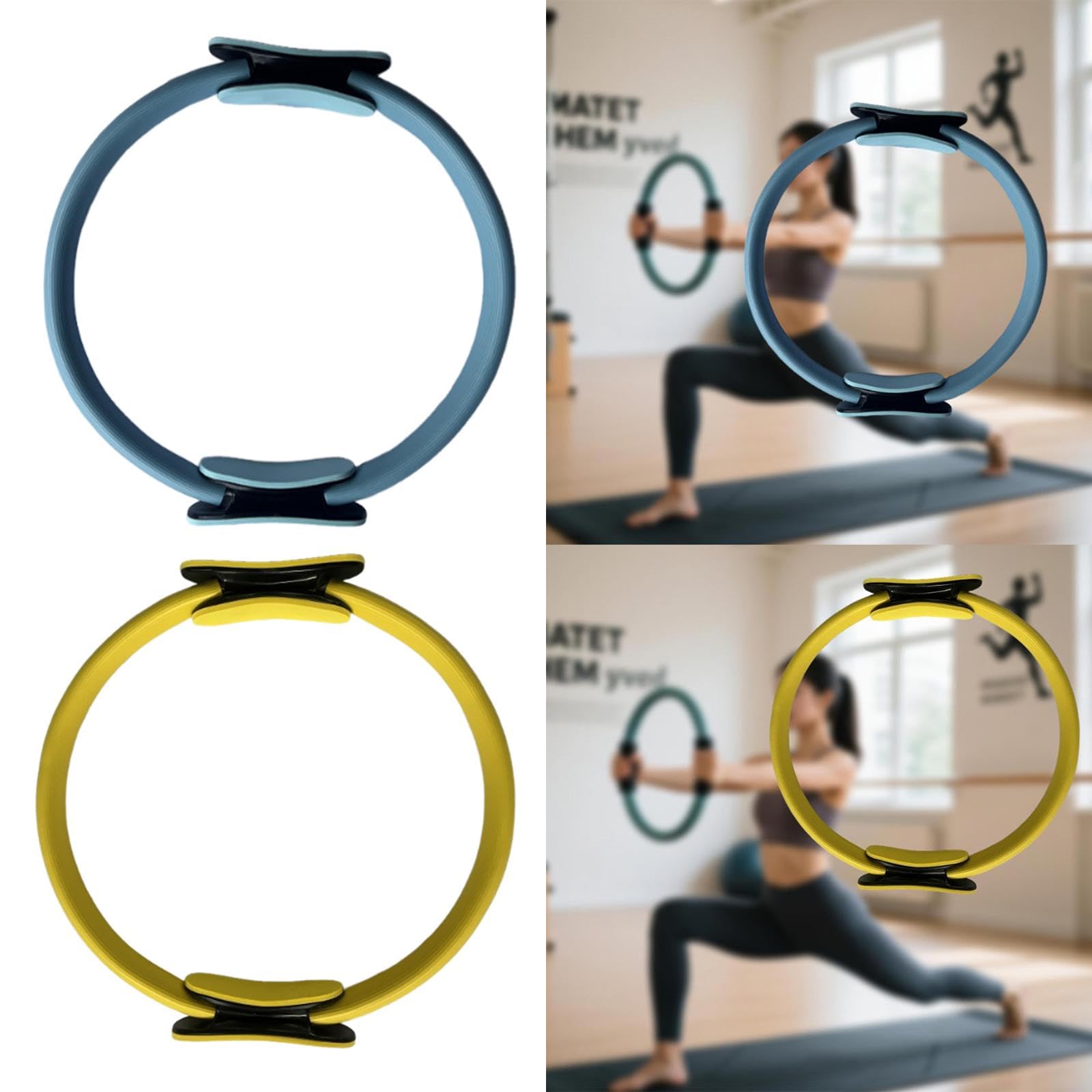 Pilates Ring Portable Exercise Equipment for Strength Training Home Gym Yoga Blue-image-47