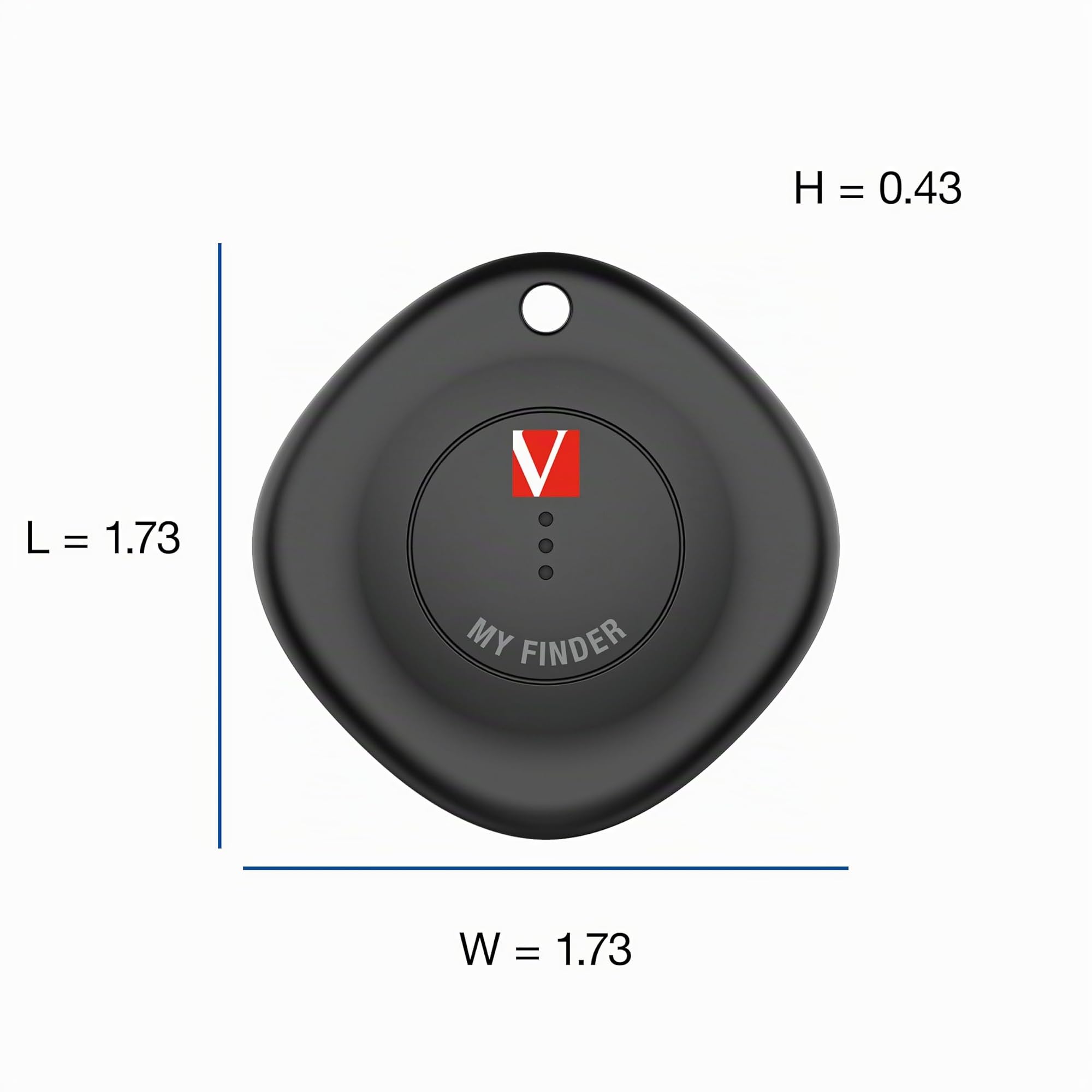 Verbatim My Finder - Juego de 3 rastreadores Bluetooth para Mochila, Maleta, Cartera, Llaves, etc. Compatible con Apple ¿Dónde está? » con batería reemplazable