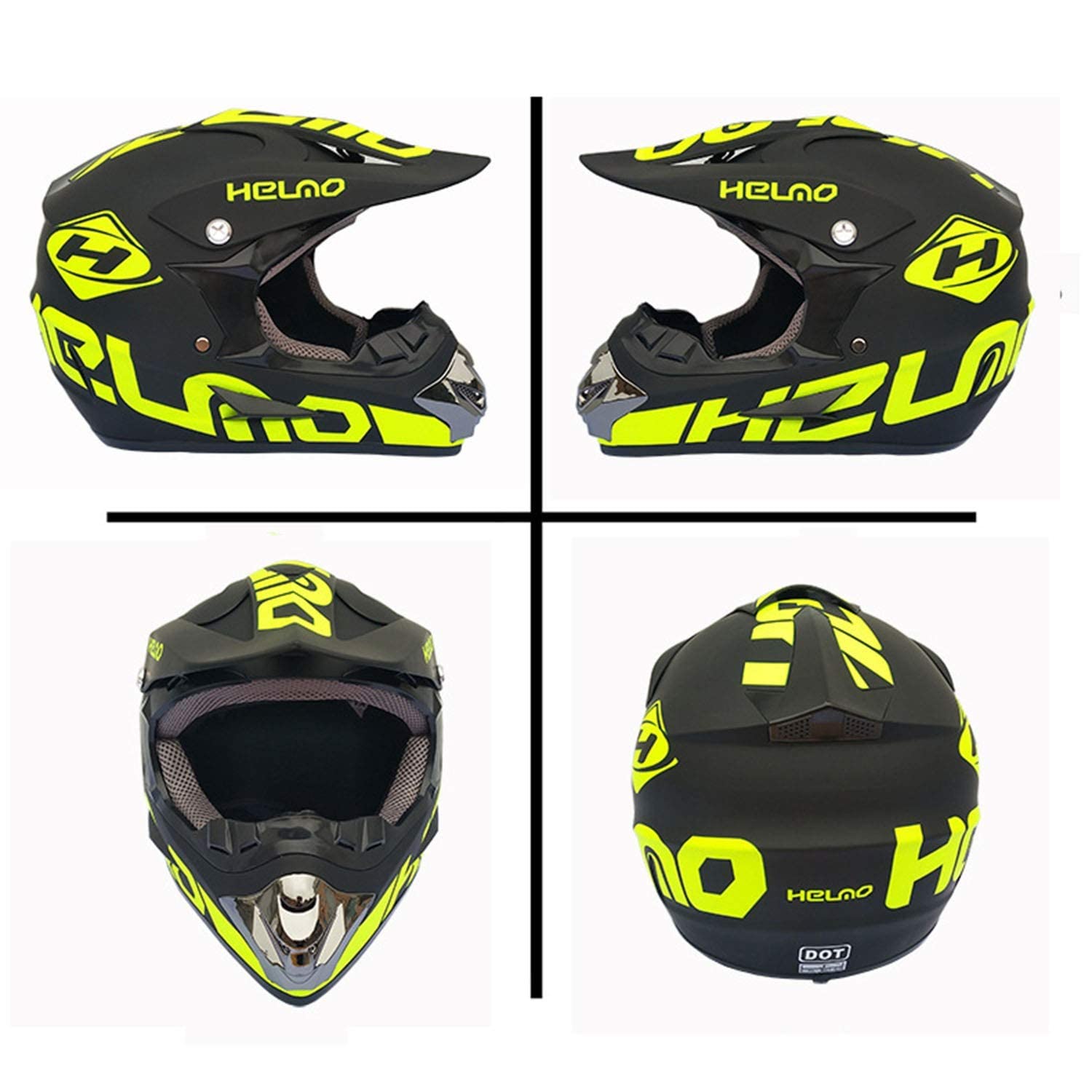 HaTur Motorcrosshelm, offroad-helm, ATV, Dot-helm, crosshelm, voor