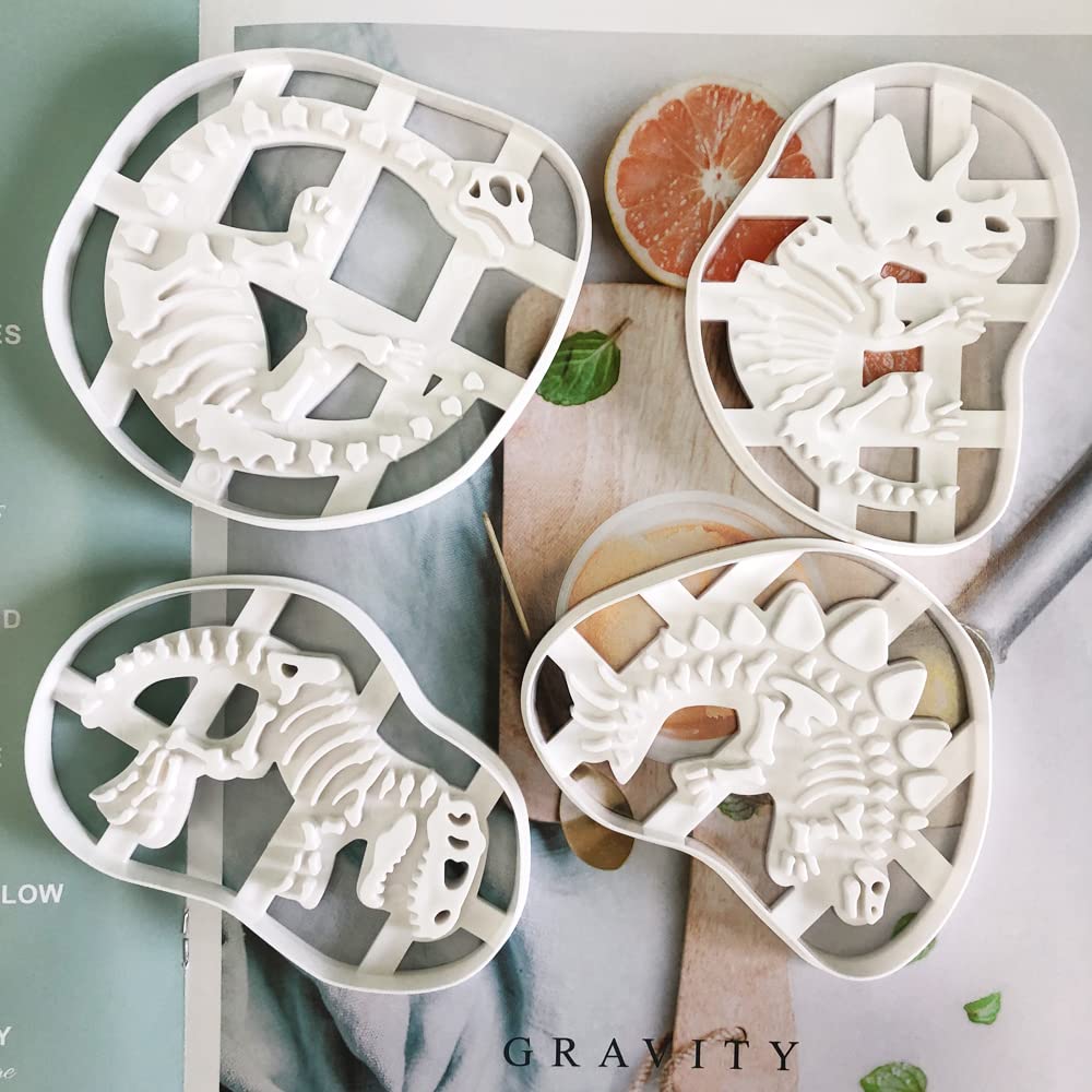 3D Dino Keksausstecher Set – 3 Stück, Dinosaurier-Formen Aus PVC, Für Kindergeburtstage & Deko
