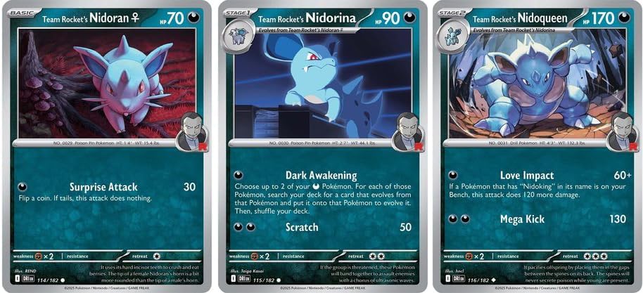 Team Rocket’s Nidoqueen 116/182 - Destined Rivals – Pokemon Card Lot