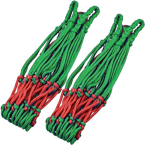 KJOET ボールネット 2個セット 網袋 ボールバッグ ボール収納 持ち運び 保管用 サッカーボール//バレーボール/ドッジボールなどに BALNT02S-SNY