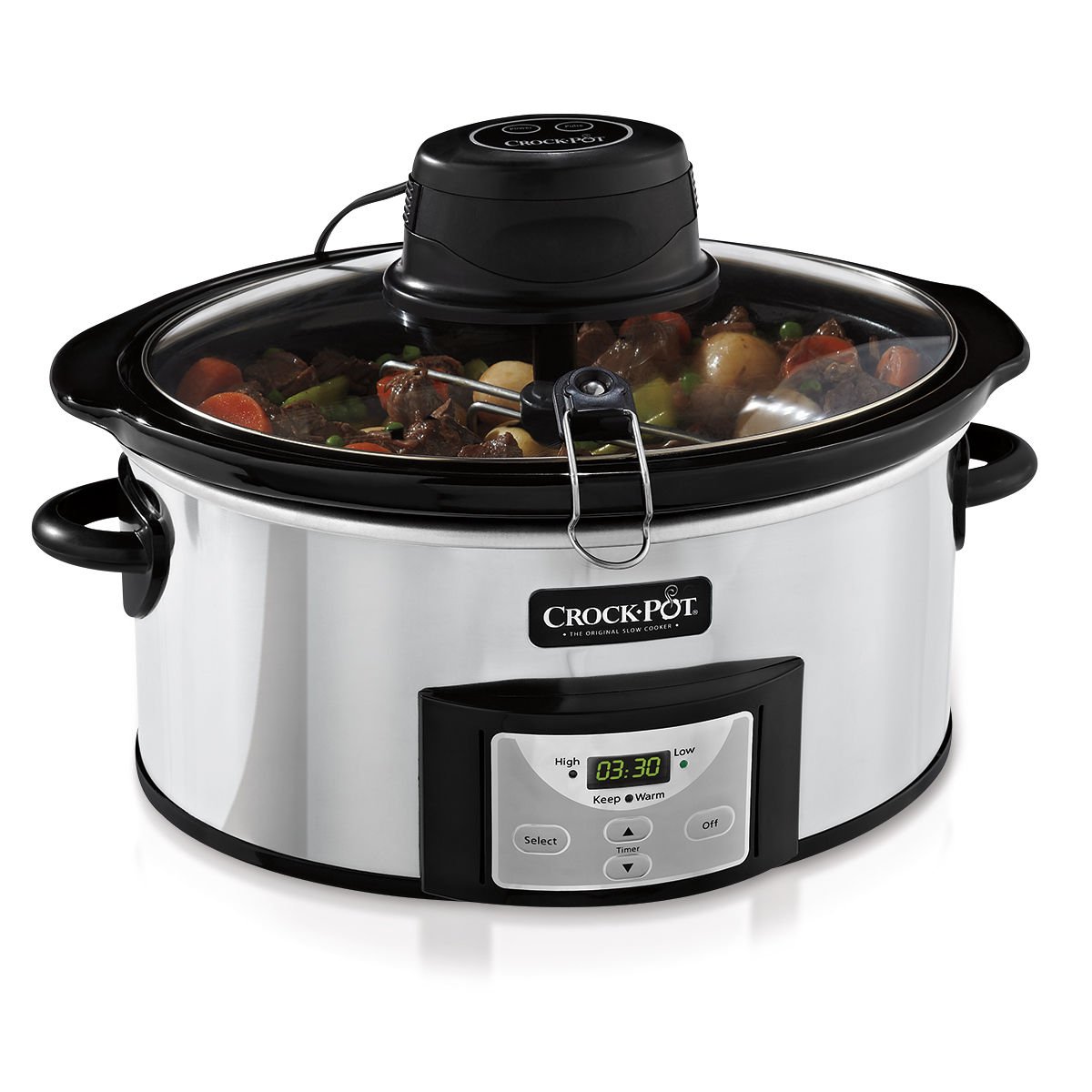 Crock-pot Sccpvc600as-p 6-qt Countdown Slow Cooker W/istir Automatic Stirring