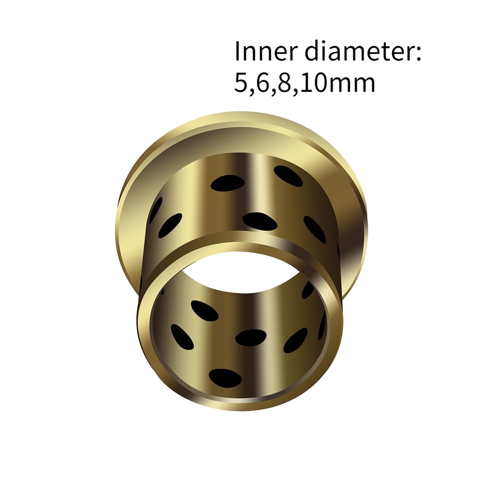 UAMOU Buje de Cobre de Grafito con Brida con lubricante sólido, 2 rodamientos sin Aceite MPFZU, diámetro Interior 5/6/8/10/12/13/14/15/16 mm Cheerfully (Size : 2Pcs, Color : 14x20x30-27x3)