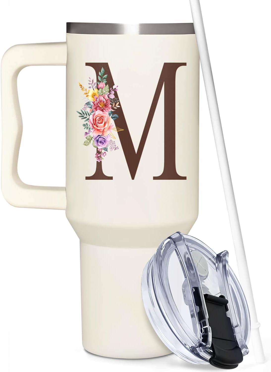 Personalized Gifts For Women - Personalized Gifts For Birthday, Christmas - Monogrammed Gifts Customized Gifts For Woman, Mom, Wife, Best Friend, Sister, Coworkers - Custom Tumbler With Handle 40oz