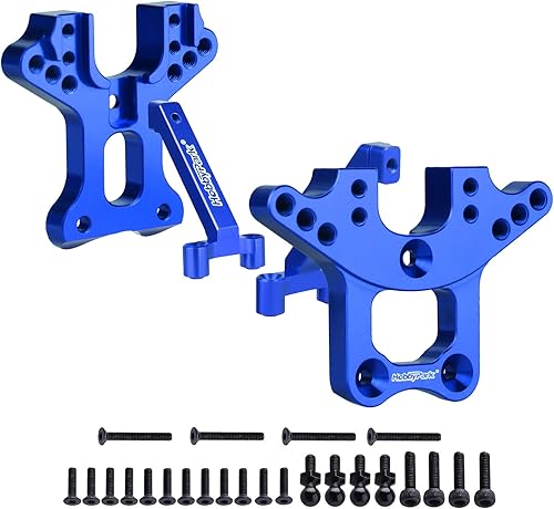 Miniatura 6 de HobbyPark Torre de choque de aluminio (delantera y trasera) y soporte de torre de choque para Traxxas 118 LaTrax Teton Desert Prerunner, piezas de
