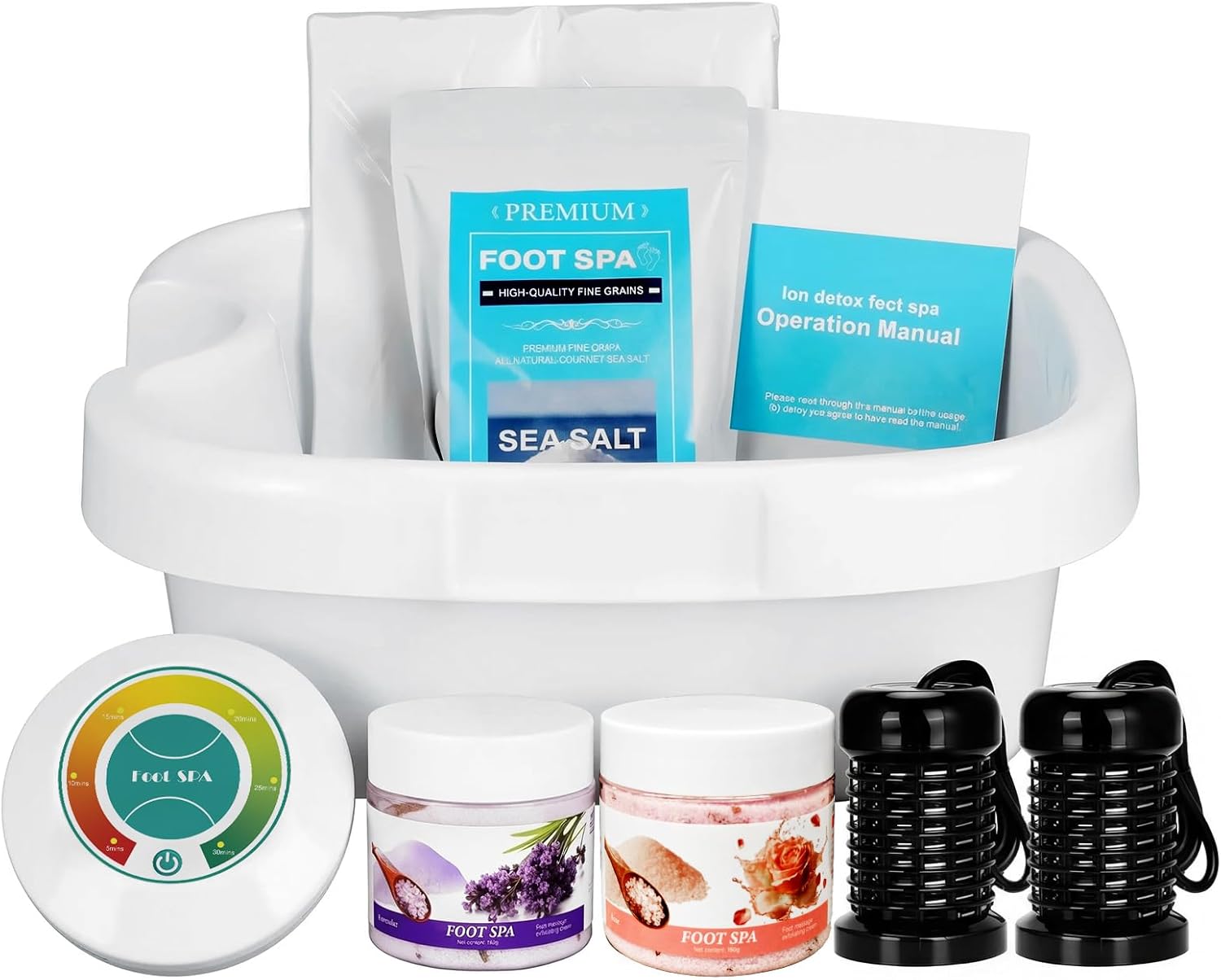 Máquina de Baño de Pies Iónico para Detox, Spa de Pies con Recipiente