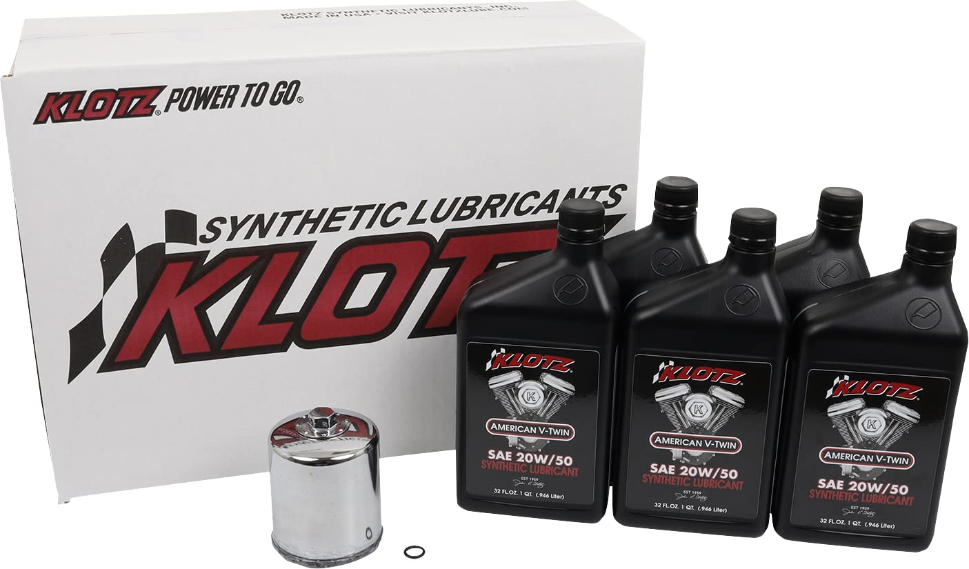 Amazon.com: Klotz 5 Quart 20W/50 Synthetic Motor Oil Change Kit