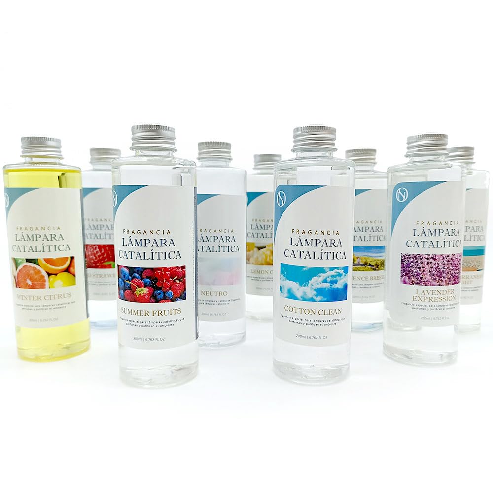 Fragancia para Lámpara Catalítica Aroma Cotton Clean (200ml)- Elimina Malos olores e impurezas, perfuma y Limpia. Compatible con Todas Las lámparas catalíticas.