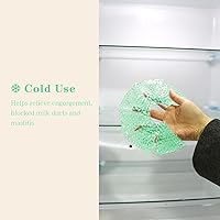 Vista 7 de Paquetes de hielo de gel para pecho caliente/frío, almohadillas de calor para lactancia materna, dolor de lactancia, mastitis, congestión, Verde