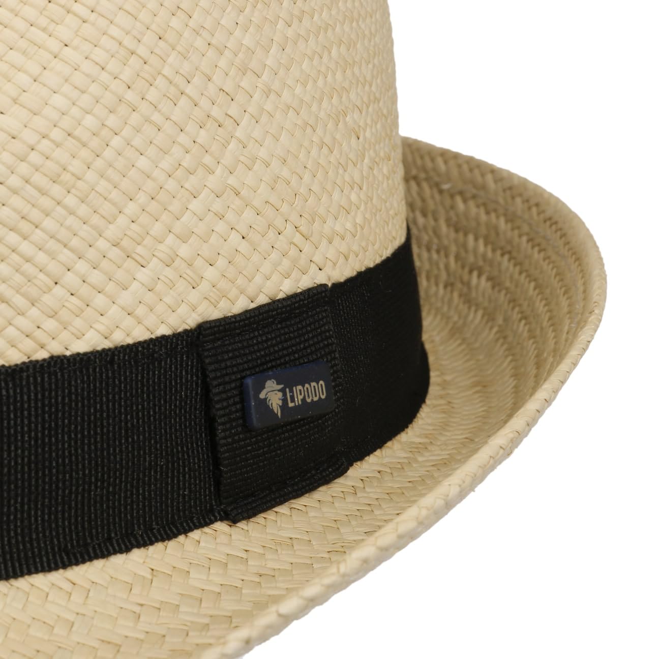 Lipodo Chapeau Panama Jaston Trilby Femme/Homme - Made in Italy en Paille de avec Ruban Gros Grain, Grain Printemps-ete Ete