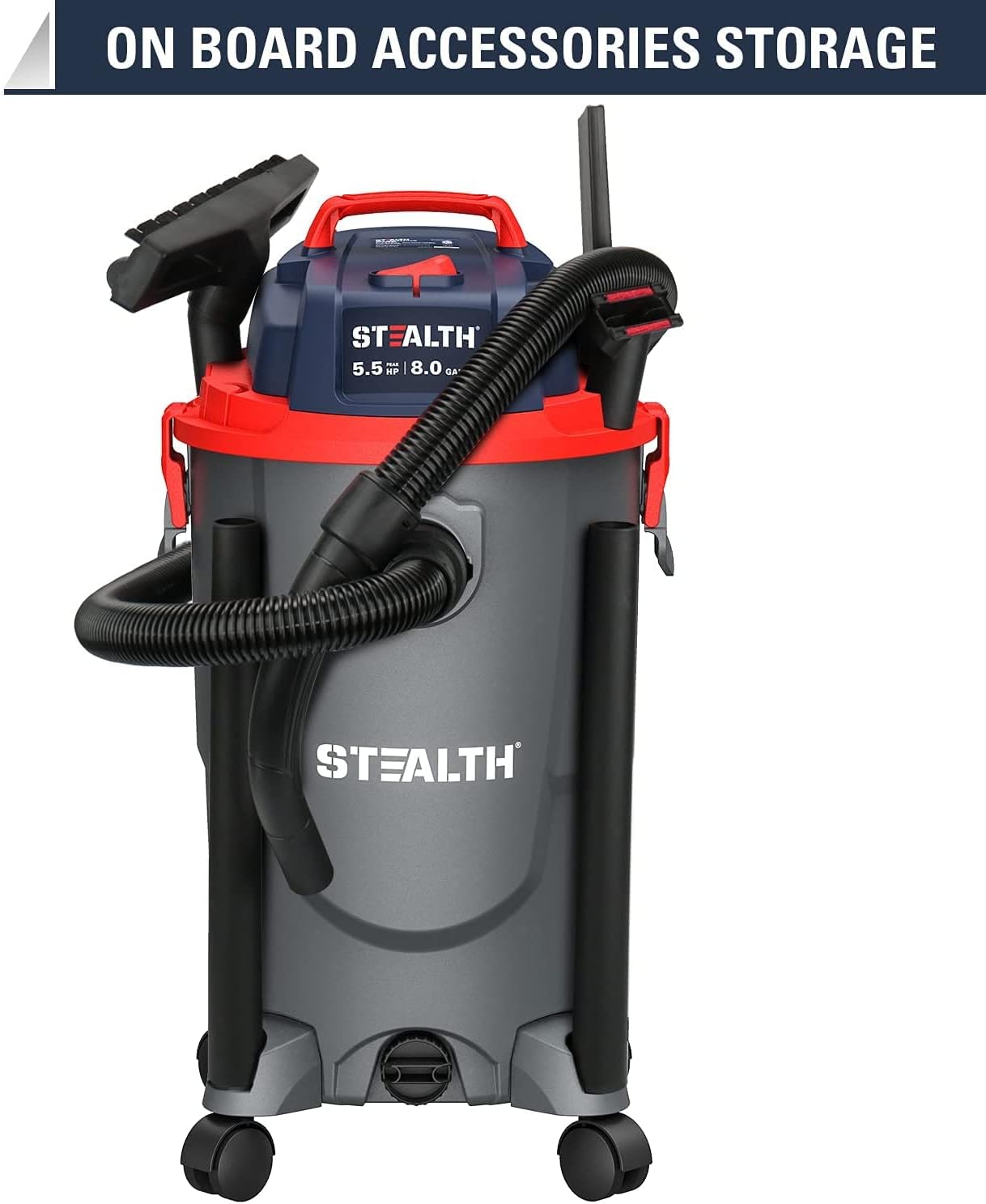 Buy Stealth Wet/Dry Vacuum 8 Gallon, 5.5 Peak HP Shop Vacuum with