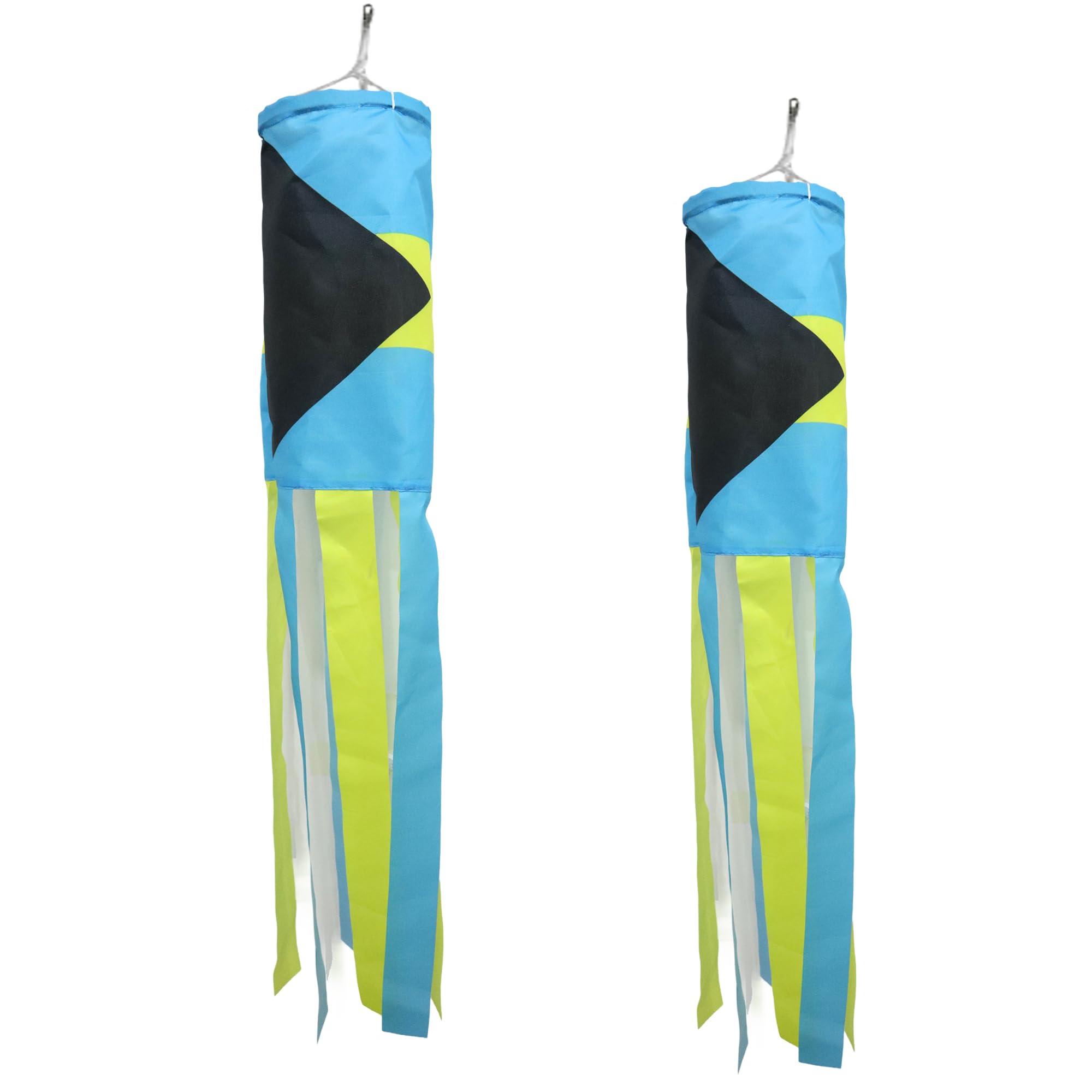 WindSock Flag 2 Pack,Stripes Wind Socks For Yard And Garden Flag,Front Porch Hanging Waterproof Suitable For Every Season,40Inch. (Bahamas-026)