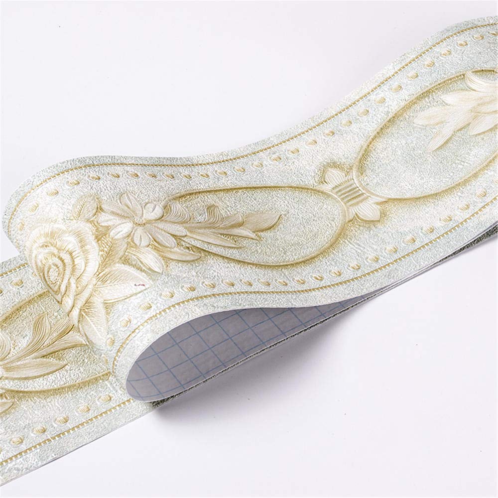 Guest Ruyunlai Cyan Peony Wallpaper Border,Peel And Stick 10.5Cm X 500Cm