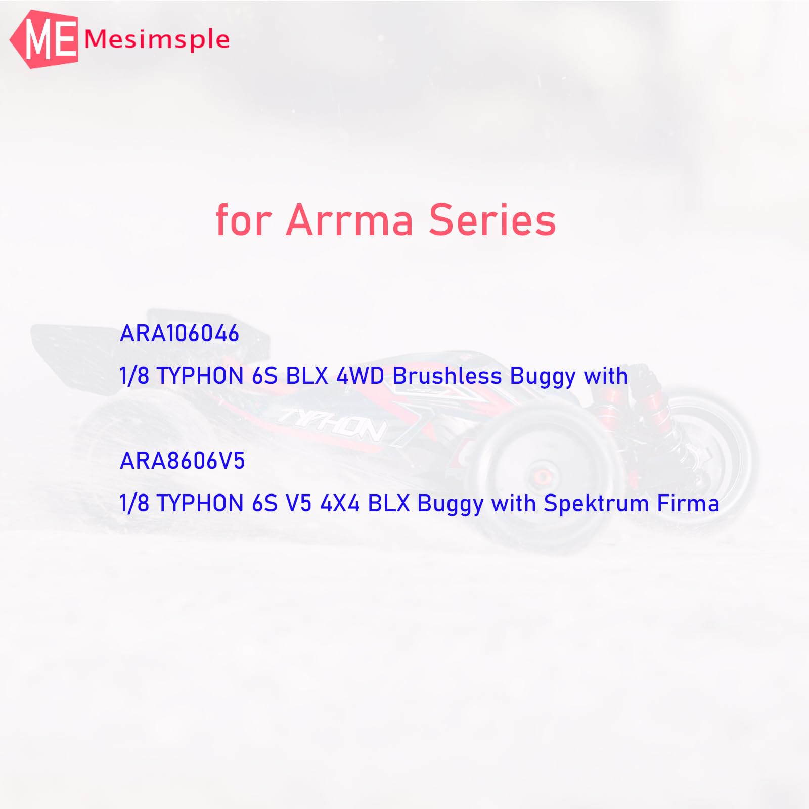 Mesimsple Carbon Fibre Front Rear Shock Tower for 1/8 Typhon 6S Series Upgrades Part