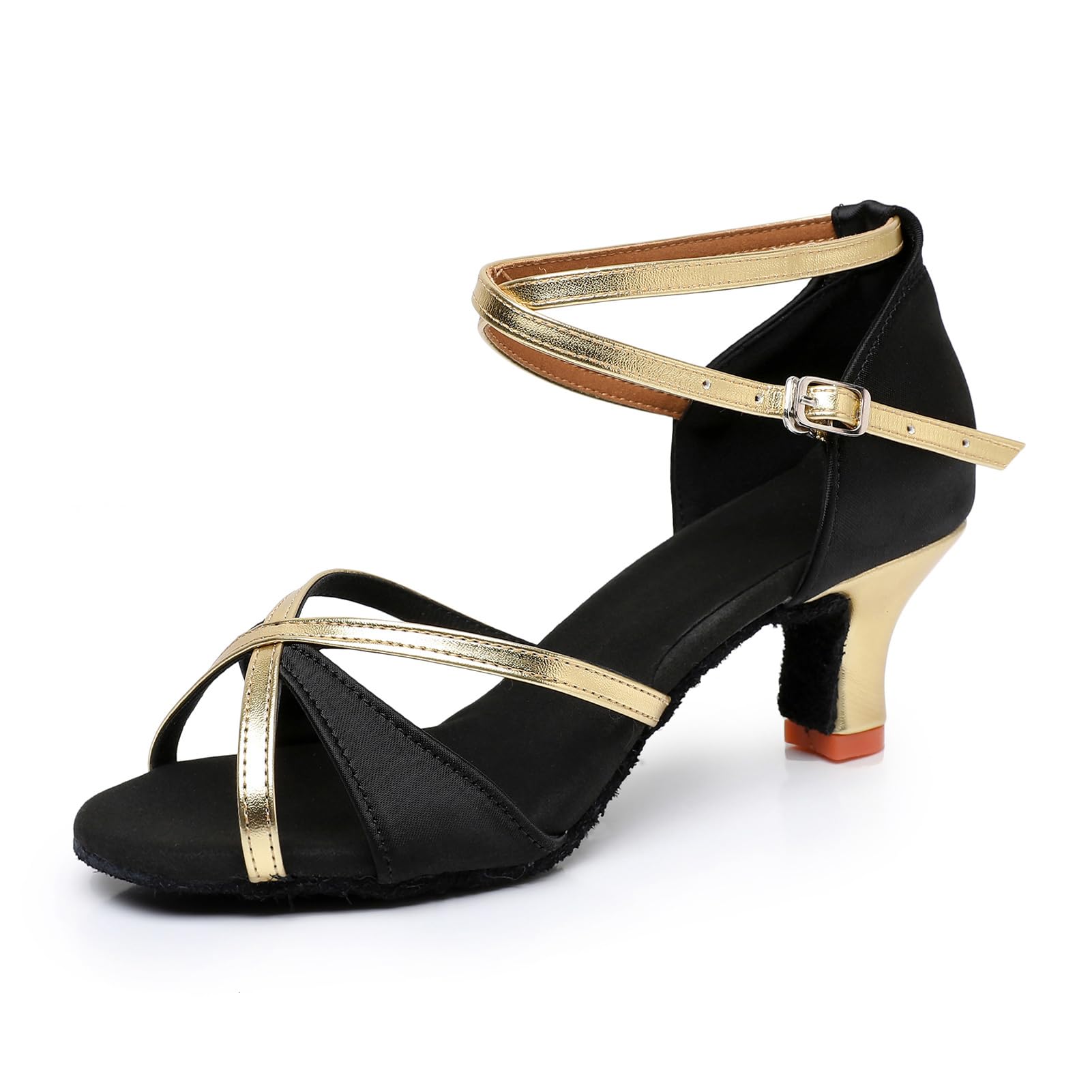 Rosefinch Latein Tanzschuhe für Damen Professionelle Ballsaal Salsa Chacha Performance Tanzschuhe 5/7cm Absatz