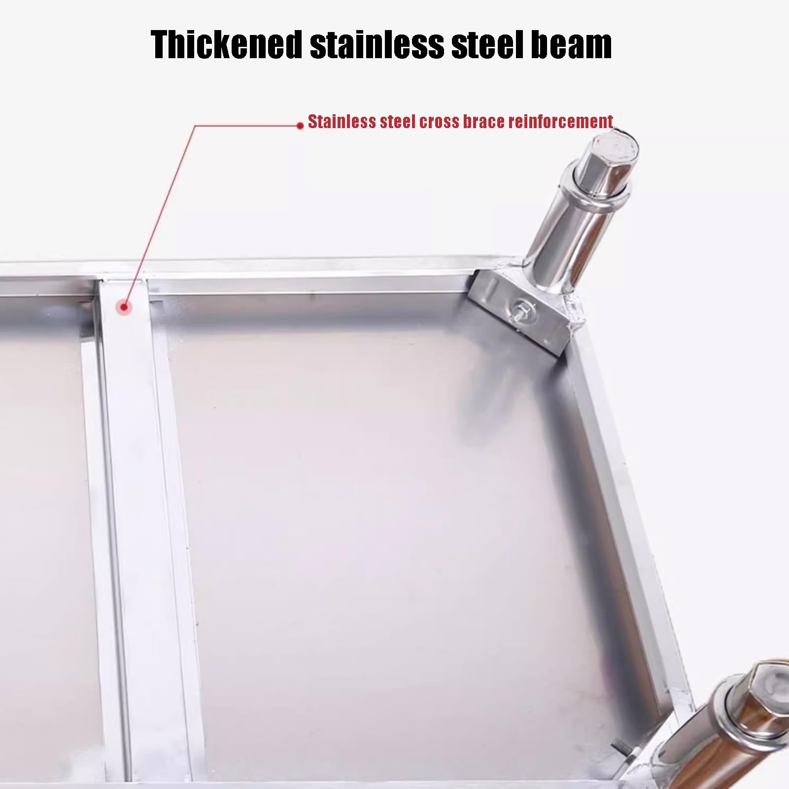 Table de Travail en Acier Inoxydable pour Restaurant, Cuisine Professionnelle, Table de Travail Cuisine avec Pieds réglables, pour la Maison et l'hôtellerie(80x60x80cm)