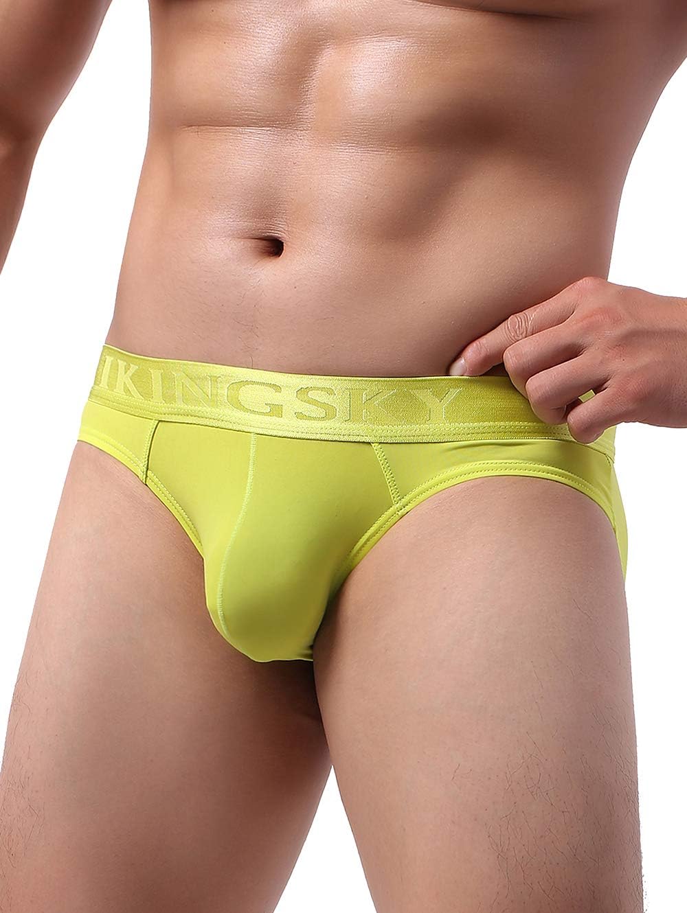 iKingsky Men's Sporty Pocuh Briefs Underwear Low Rise Bulge Under Panties - Image 4