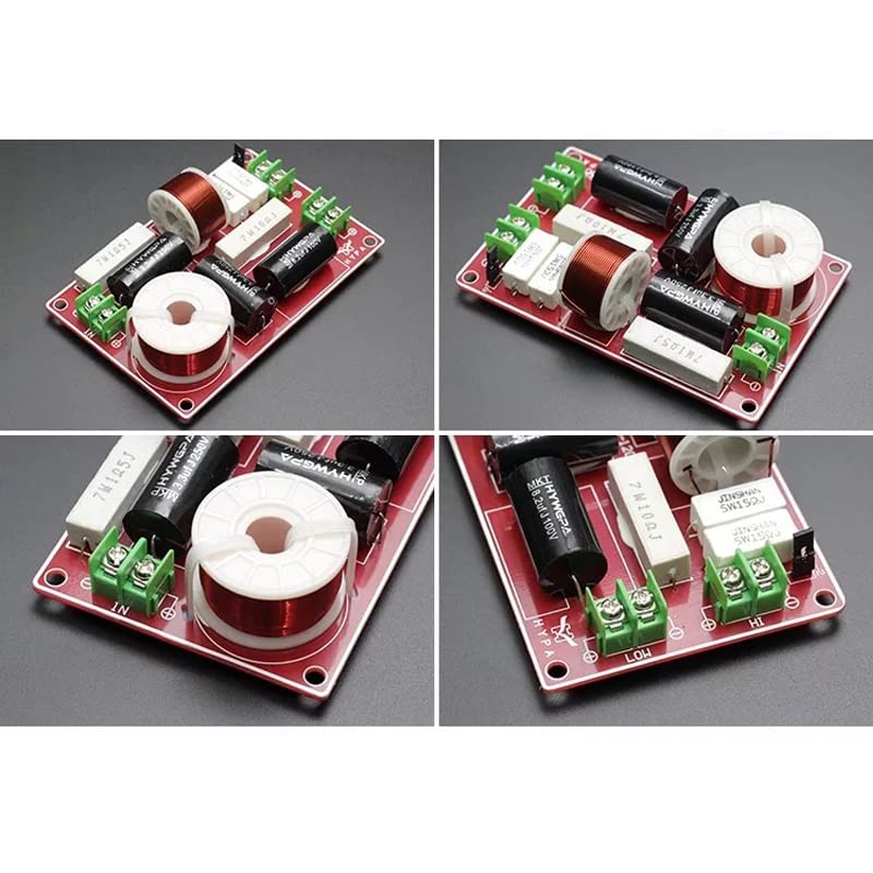 JINGERL 2PCS 2 Way 200W Audio Treble Bass Frequency Divider Home Theater HiFi Stereo 2 Unit Speaker Crossover Filters