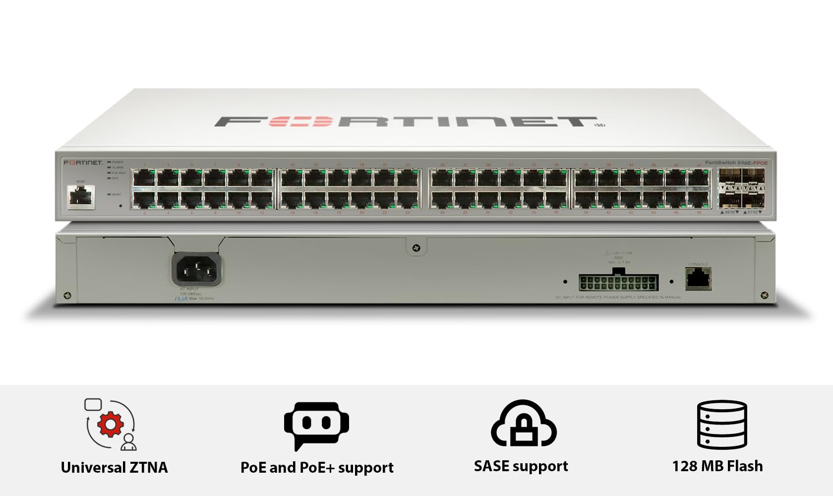 Amazon.com: Fortinet FortiSwitch - 248E-FPOE Layer 2/3 PoE+ 開關(FS-248E-FPOE)  : 電子