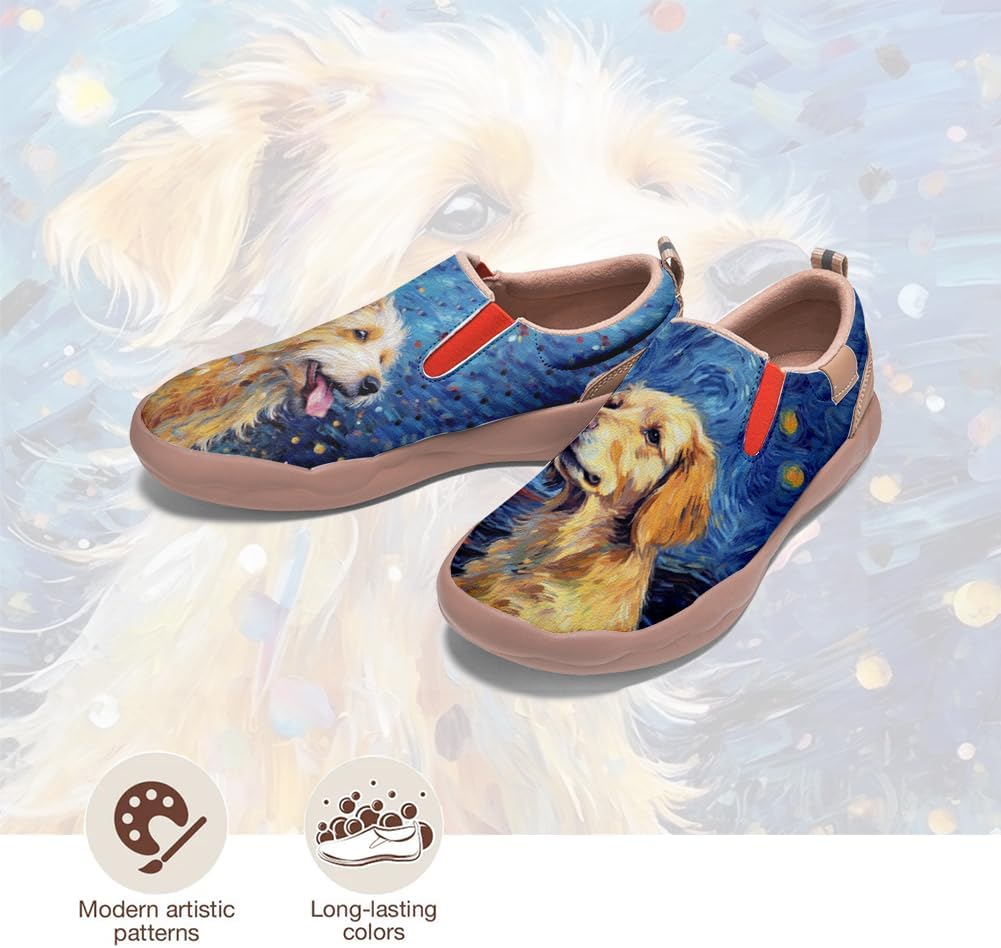 Onehorse Kids Loafers Slip-on Painted Sneakers Boys Girls Lightweight Comfortable Non-Slip Walking Shoes