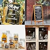 AOSUCO White Chalk Pens, Washable Liquid Chalk Pens for Blackboards, Window, Glass, Chalkboard, Jars, 4 Pack Chalk Markers (3mm & 6mm Reversible Tip) with 45 Labels, Wipeable Blackboard Pens - Image 6