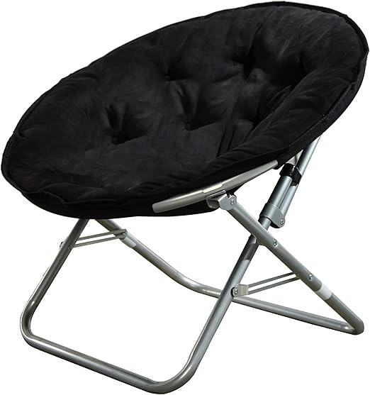 PEPESHA Comfortable Black Tea Saucer Lounge Chair with