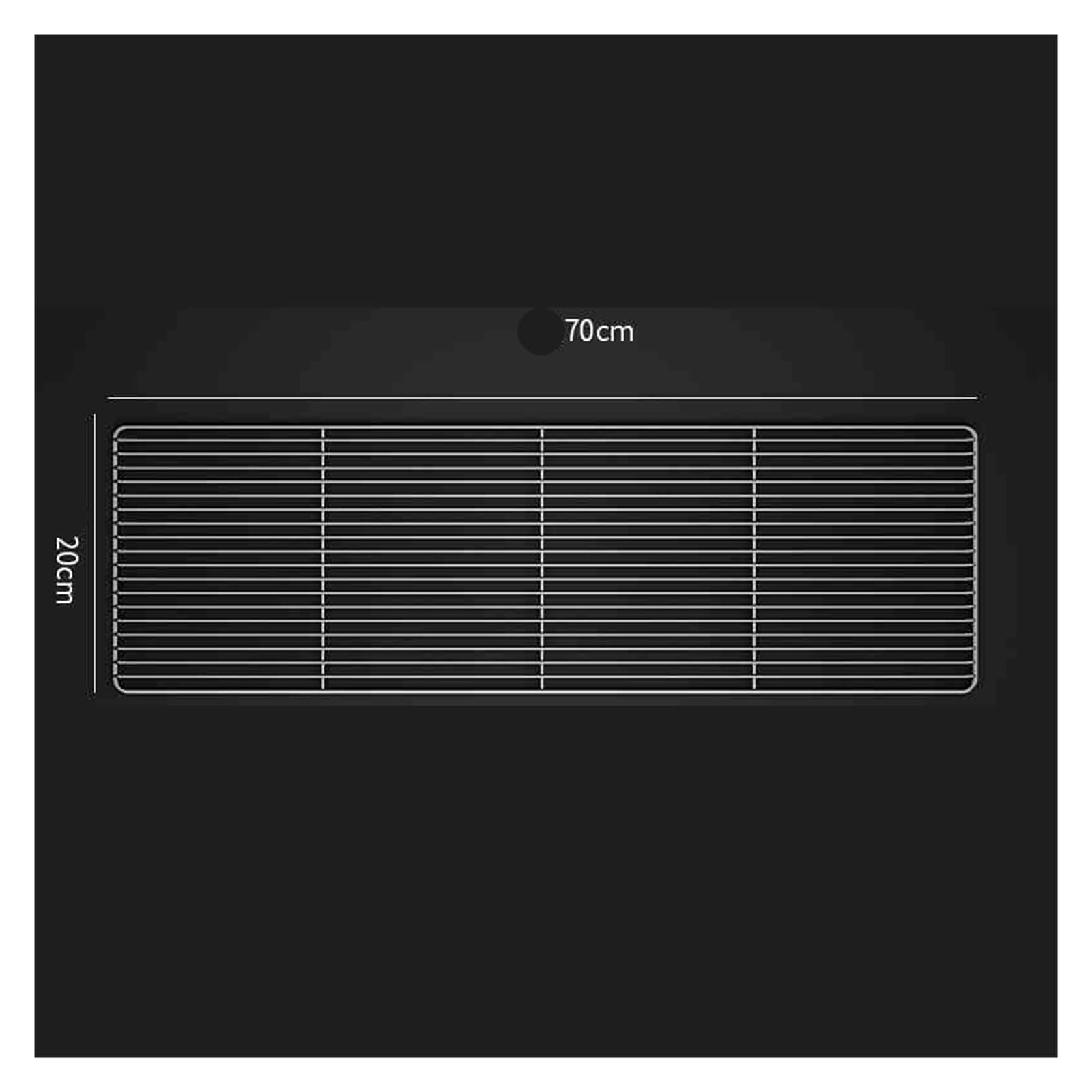 Rejilla ajustable de acero inoxidable para barbacoa, 70 x 20 cm, resistente, 40-100 cm, para cocinar al aire libre, perfecta para barbacoa, camping y portón trasero