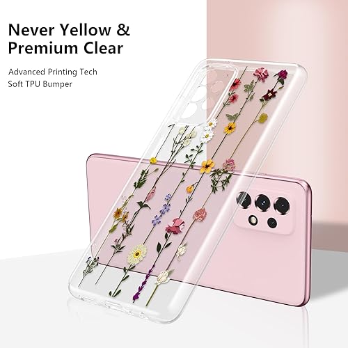 Vista 194 de ZTOFERA Funda protectora delgada para Samsung Galaxy S21 FE 5G, bonito diseño de flores para niñas y mujeres, funda protectora delgada para Galaxy