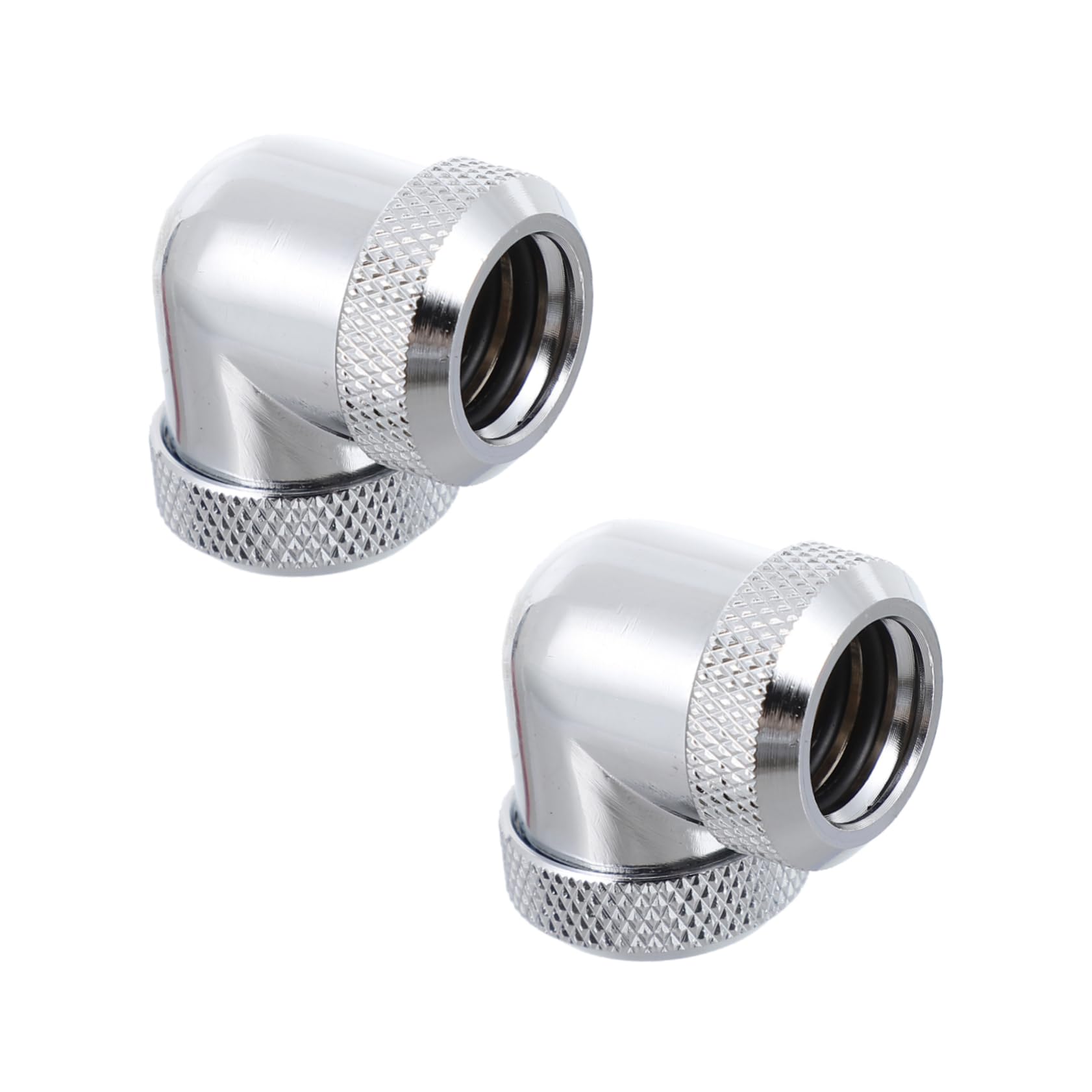 STOBOK 2Pcs Rotary Fitting for Water Cooling System Dual Head Adapter with Seal Compatible with Inner Hard Pipe
