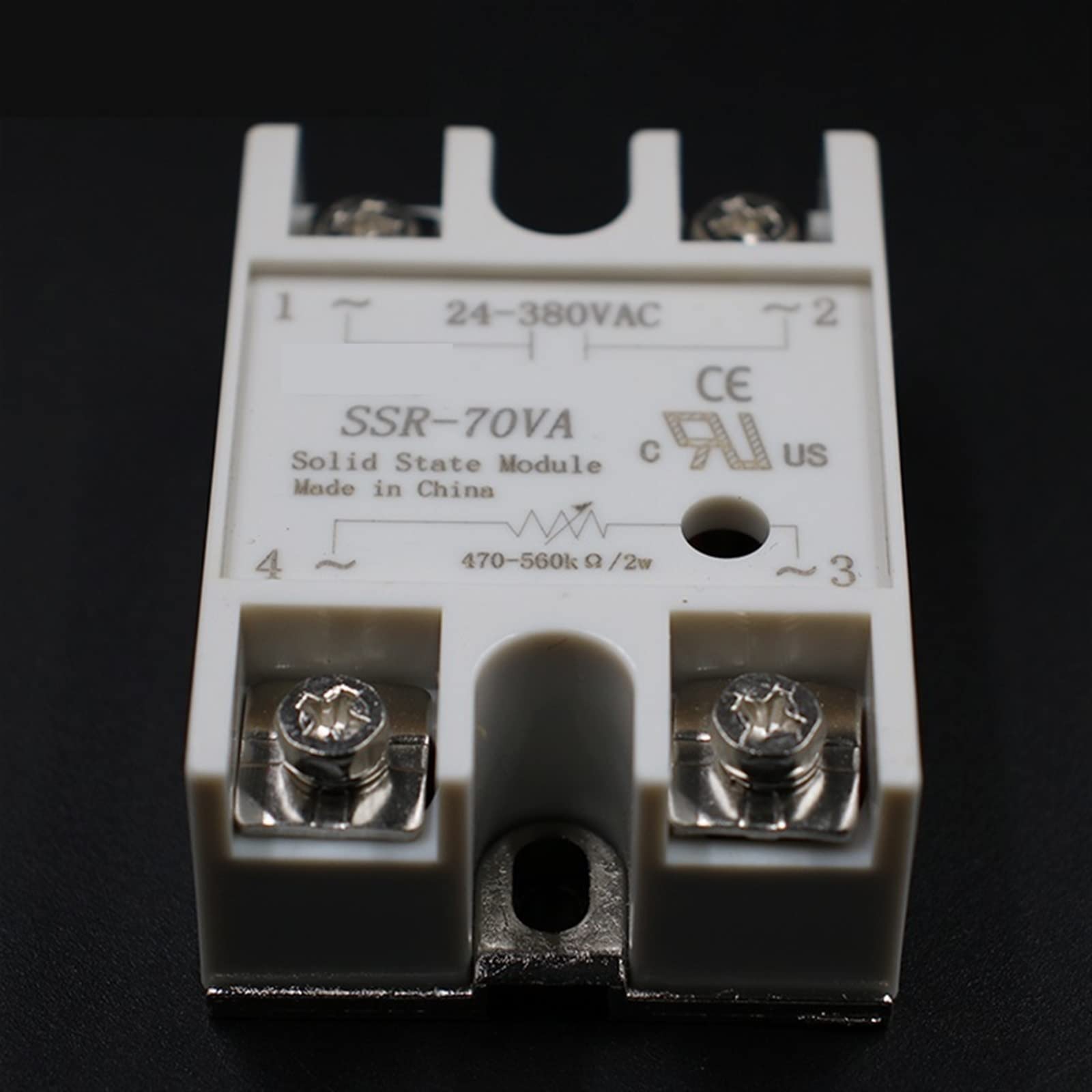 1Pcs Modulo Relè A Stato Solido SSR-70VA 70A 500K Ohm A 24-380V AC SSR 70VA Regolatore di Resistenza