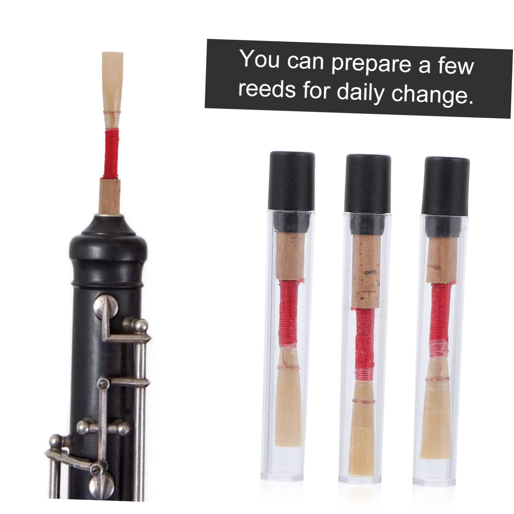 TOYANDONA 15pezzi Reeds Per Oboe Legno Con Scatole Di Stoccaggio Da Facile Da Installare e Sicuri Accessori Per Strumenti Musicali Alta Durata e Protezione Ottimale