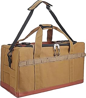 Genérico Camping Storage Organizer, Outdoor Gear Bag, Heavy-Duty Waterproof Case, Smart Design, Large Capacity Portable Tote for Adventure Travel Vehicle Use, 29,53 x 15,75 x 15,75 pulgadas, marrón