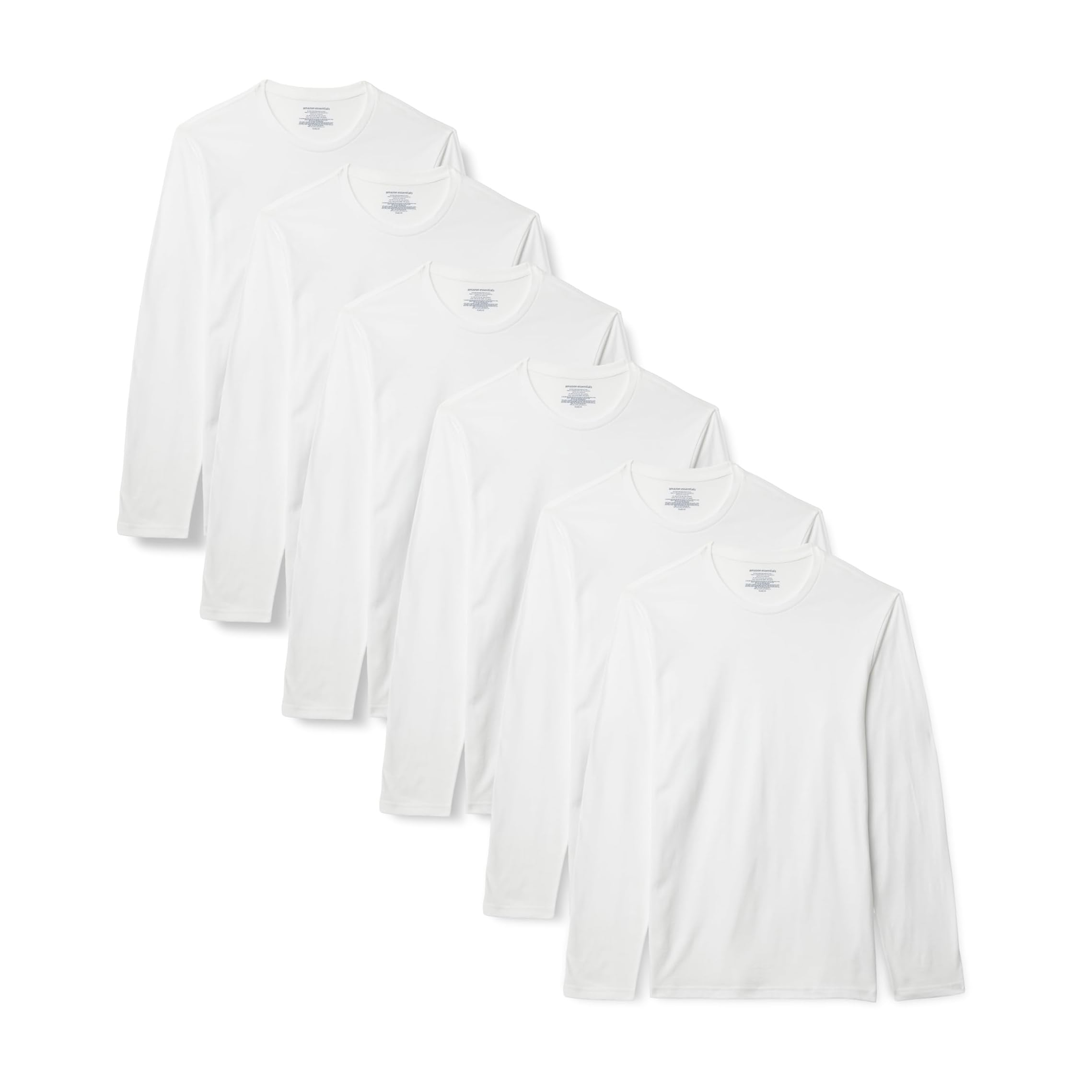 Amazon Essentials Herren Unterhemden Aus Baumwolle Mit Rundhalsausschnitt In Slim-Fit-Passform, 6er-Pack