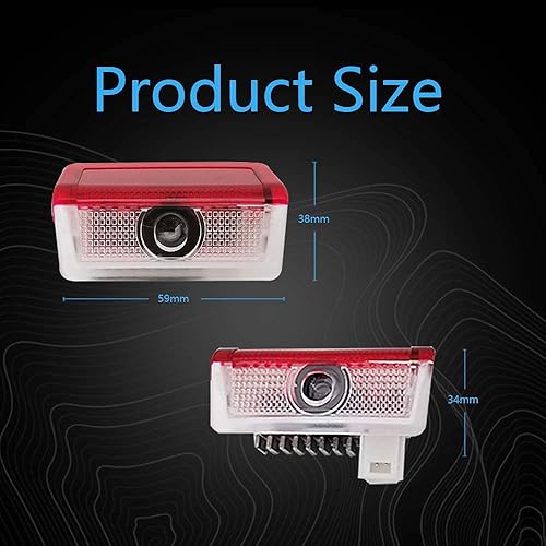 Miniatura 7 de 2 luces para puerta de automóvil, logotipo, sombra fantasma, luz de proyección de charco de bienvenida compatible con accesorios de clase G G500