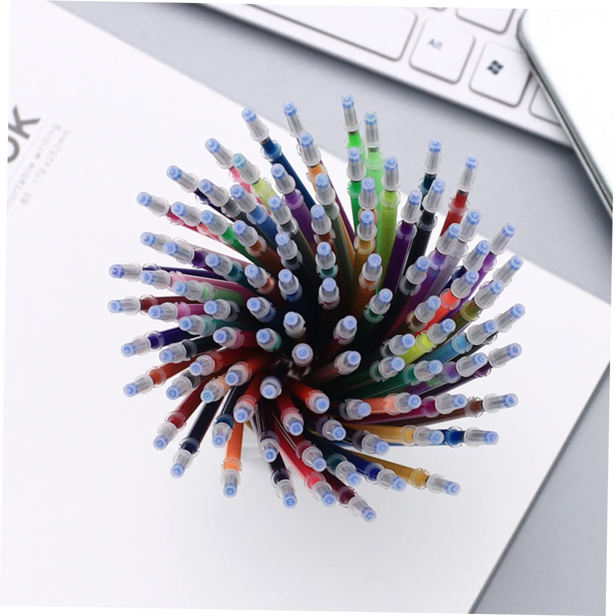 STOBOK 300 Pièces Recharges De Stylo Gel Pailleté Recharges De Stylo à Encre Gel Stylos Pastels Recharges De Stylo à Bille Recharges De Stylos à Paillettes Fluo Adulte Se Réconcilier