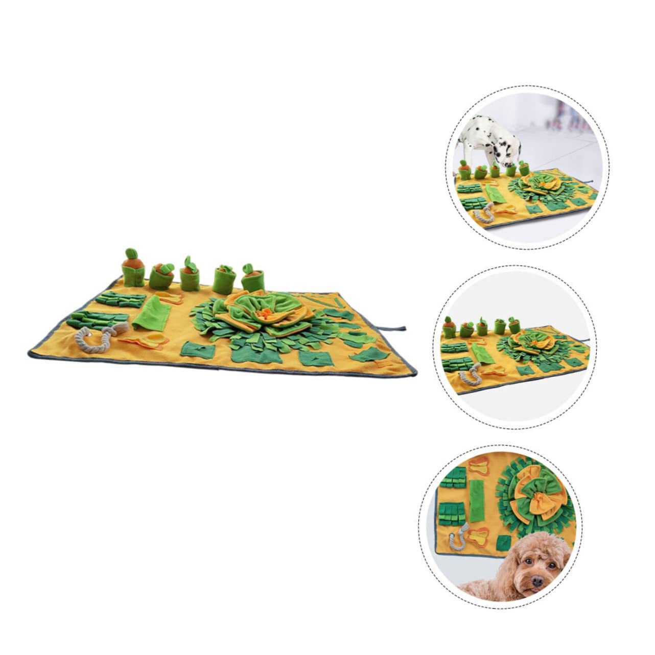 POPETPOP Tapis De Fouille pour Chien Tapis Alimentation Décoratif Couverture Antidérapante Facile à Nettoyer