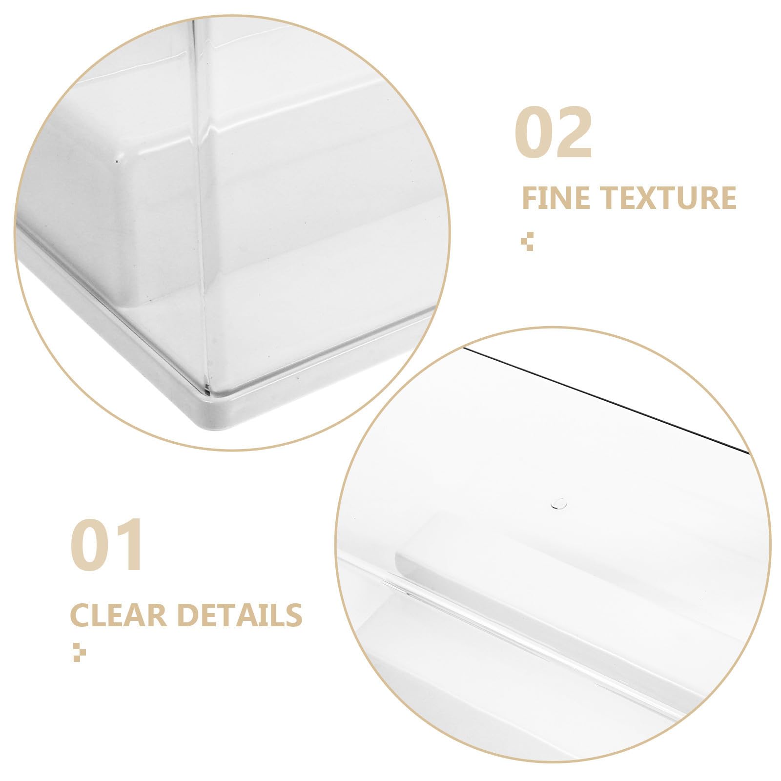 Vitrina Transparente de Acrílico de 3 Niveles para Figuras Coleccionables