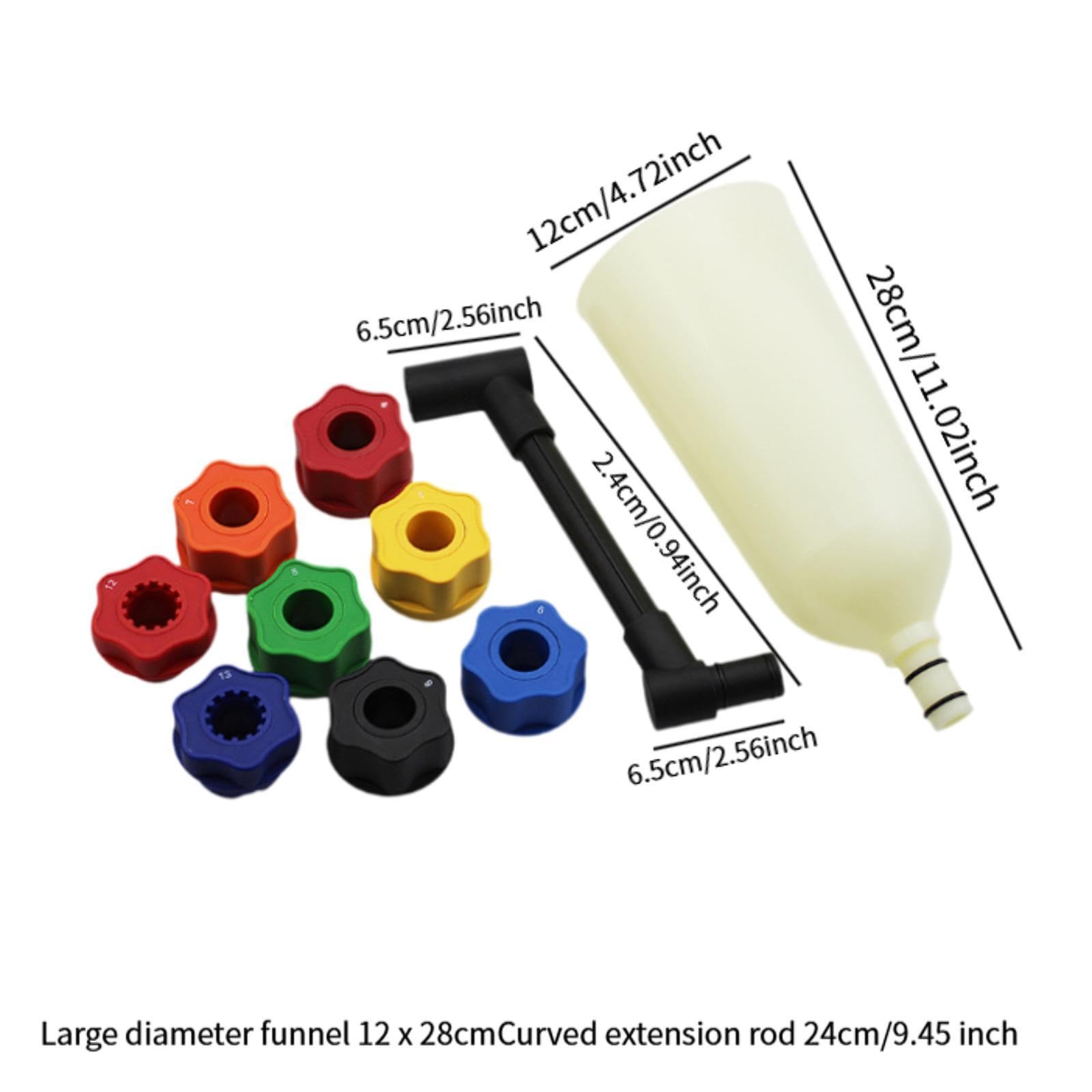 predolo Embudo para Aceite Motor Embudo con Extensión Flexible Adaptador para Cambio Rápido Diseño Curvado Material Resistente Adecuado para Mantenimiento